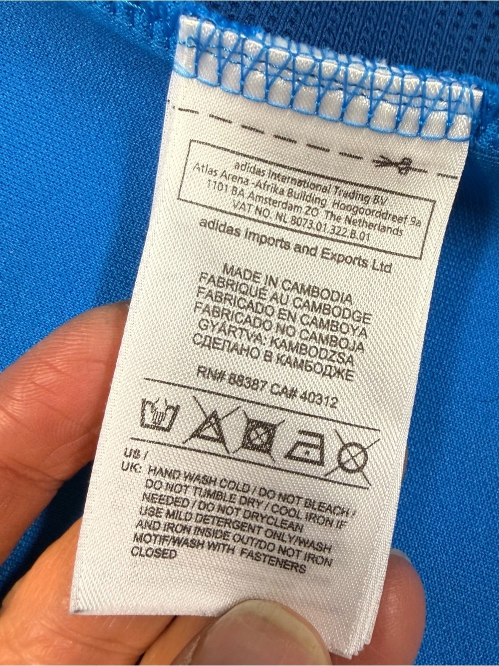 adidas Y2K Blue warm up jacket (2011) with White Trim - Picture 14 of 14